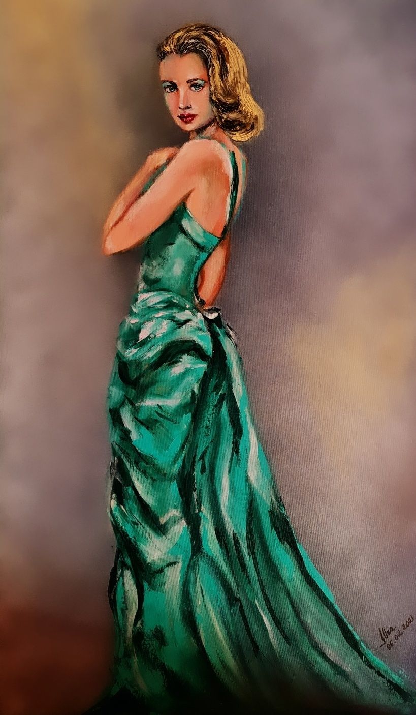 ArteDiAlina.com painting: Over My Shoulder